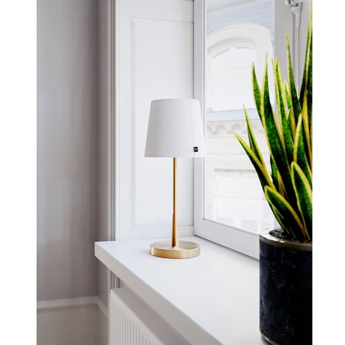  ByRydens 4002730-6501 - Stona lampa LUMI 1xE27/8W/230V bela/zlatna 48,5 cm Slike