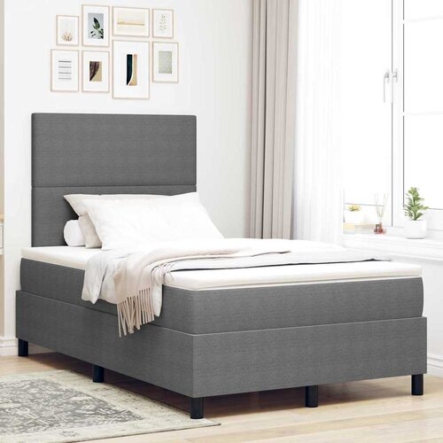  LED Box Spring Krevet Svijetlo siva i bijela. 120 x 200 cm Cene