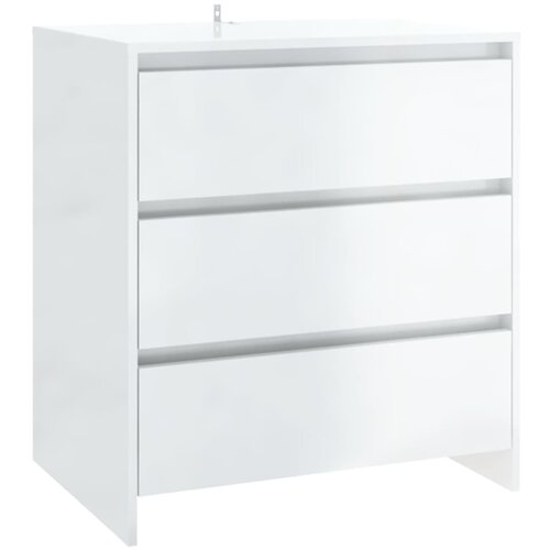 Maison Chic Komoda - Predalnik visok sijaj bela 70x41x75 cm iverna plo&amp;scaron;ča, (21719019) Slike