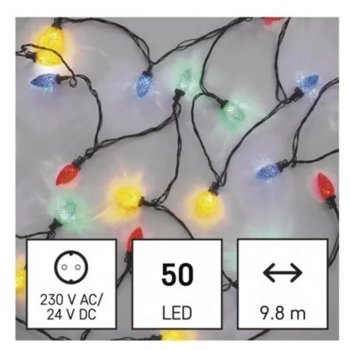 Emos lighting LED božična veriga barvne žarnice, 9,8 m D5ZM01