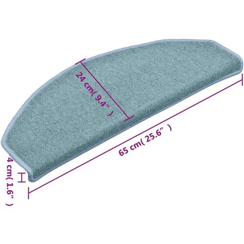 vidaXL Tepisi za stepenice 15 kom plavi 65 x 24 x 4 cm Cijene