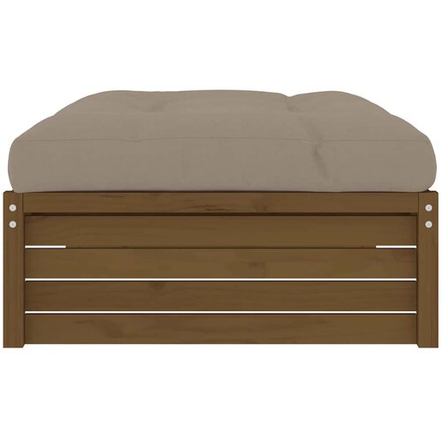  Vrtni tabure boja meda 120 x 80 cm od masivne borovine Smeđa Slike