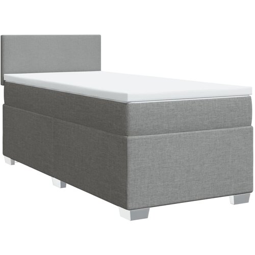 Maison Chic Box spring postelja - Vzmetna postelja z vzmetnico svetlo siva 90x190 cm blago SL3854, (21901799) Cene