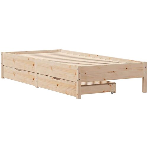 vidaXL Okvir kreveta bez madraca 75 x 190 cm od masivne borovine Cijene