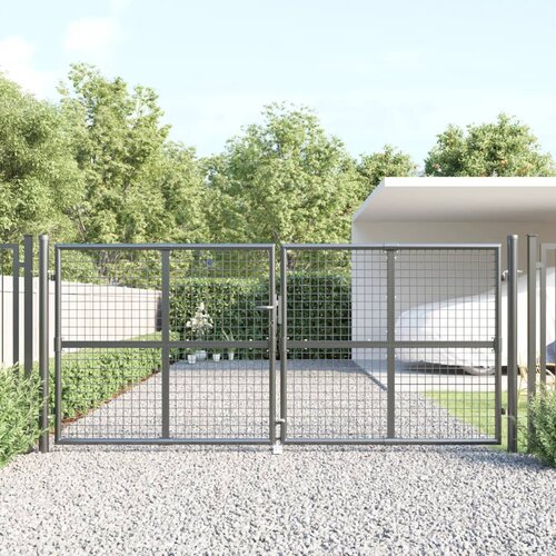 vidaXL Mrežasta vrtna vrata antracitna 300x175 cm pocinkano jeklo Cene