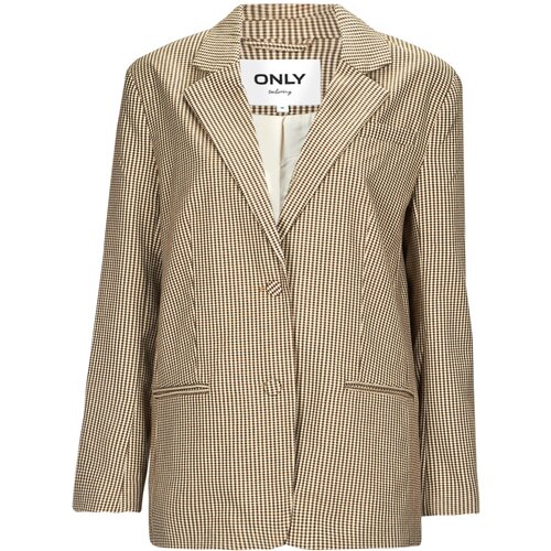 Only ONLMOLLY L/S OVS CHECK BLAZER TLR Bež Slike