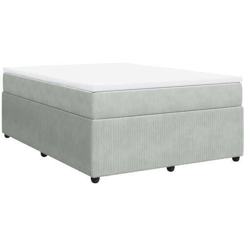 Maison Chic Box spring postelja - Vzmetna postelja z vzmetnico svetlo siv 140x190 cm žamet SL5019, (21902651) Cene
