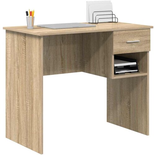  Stol s ladicama Sonoma hrast 90 x 49 x 75 cm Konstruirano drvo Slike