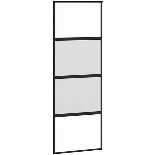  Klizna vrata s priborom crna 76 x 205 cm kaljeno staklo Slike