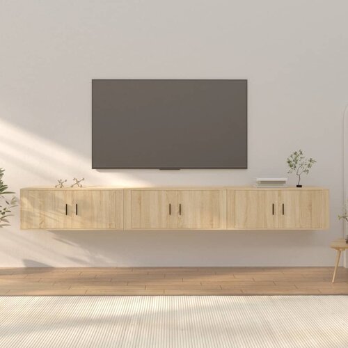 Zidni TV ormarići 3 kom boja hrasta sonome 100x34,5x40 cm Cijene