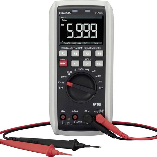 Voltcraft VC905 ročni multimeter digitalni LoZ CAT III 1000 V, CAT IV 1000 V Prikaz (&scaron;tetje): 6000, (5000298736) Cene