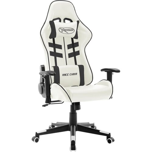The Living Store Gaming stol belo in črno umetno usnje - Gaming Stol, (21426643) Slike