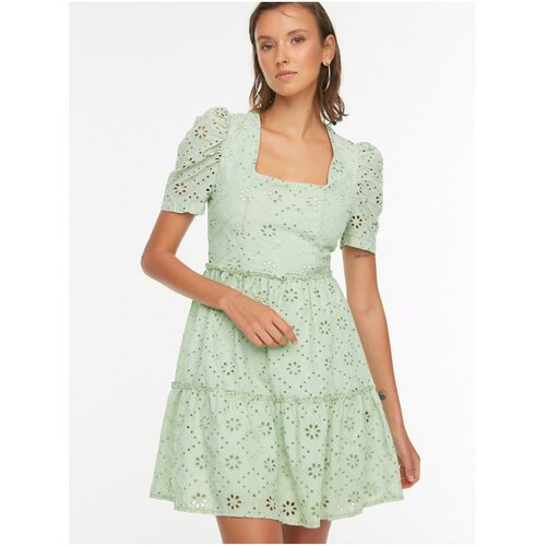 Trendyol Light Green Women Patterned Short Dress - Women Slike