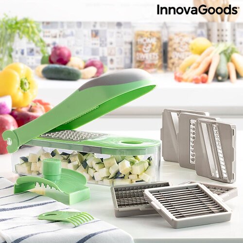 InnovaGoods Rezač povrća, ribež i mandolina s receptima i dodacima 7 u 1 Choppie Expert Slike