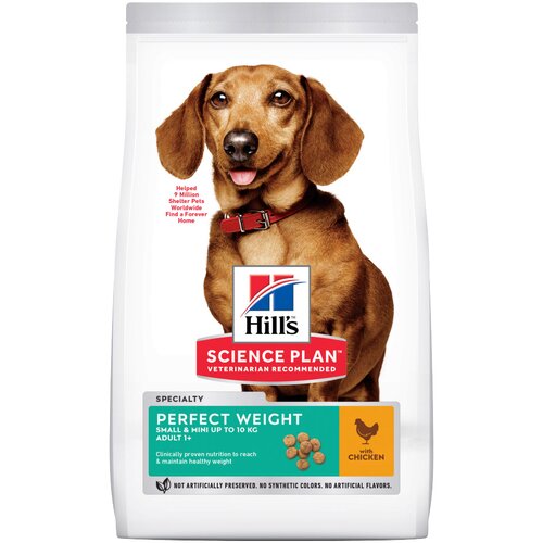 Hill’s Science Plan Adult 1+ Perfect Weight Small & Mini s piščancem - Varčno pakiranje: 2 x 6 kg Cene