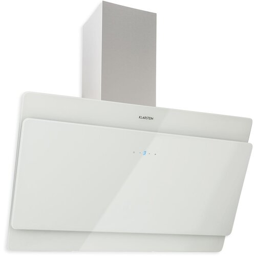 Klarstein Aurica 90, kuhinjska napa, 90 cm, 610 m³/h, LED, touch screen, staklo, bijela boja Cijene