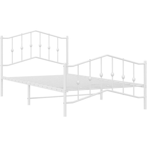  okvir kreveta s uzglavljem i podnožjem bijeli 100x200cm Slike