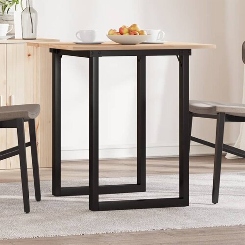 vidaXL Blagovaonski stol O-oblika 60x60x75 cm od borovine i željeza Cijene