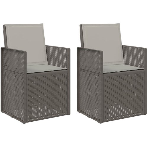  Vrtni jedilni stoli 2 pcs Svetlo siva PP, (5000285739) Cene