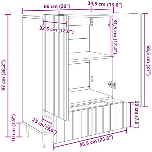  Kreveta s ladicama Crna 66 x 34,5 x 97 cm Konstruirano drvo Slike
