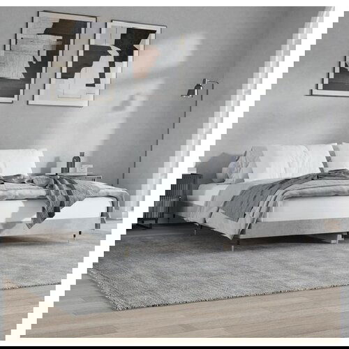 VidaXL Posteljni okvir betonsko siv 120x200 cm inzenirski le Slike