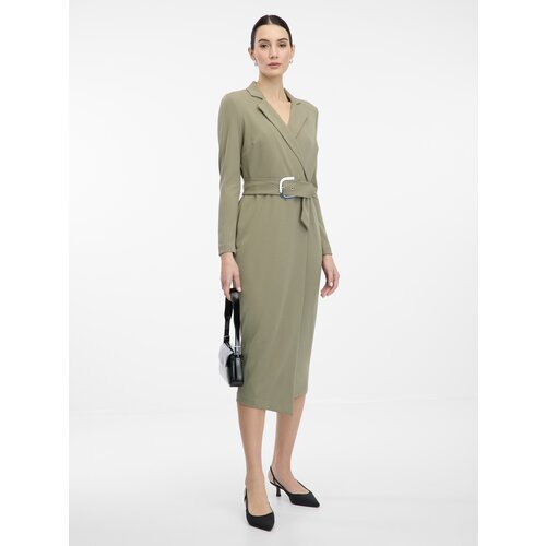 Orsay Khaki women&amp;#039;s midi dress - Women&amp;#039;s Slike