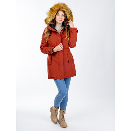 Glano Women&amp;#039;s winter jacket - brick/black Slike