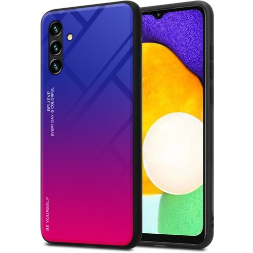  Ohi&scaron;je, združljiv s Samsungom v vijolični - rdeči - dvobarvni za&scaron;čitni pokrov iz silikona TPU in hrbta iz kaljenega stekla, (20603350) Cene