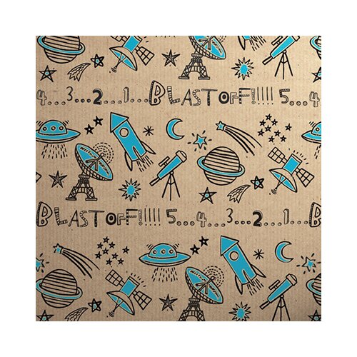 The Unique Paper Company Ukrasni papir R Doodles Rocket Slike