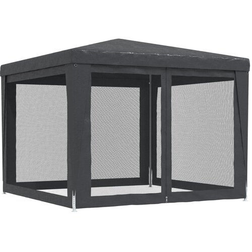  za zabave s 4 mrežasta bočna zida antracit 3 x 3 m HDPE Slike
