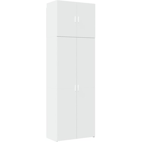 vidaXL Visoka omara bela 80x42,5x249 cm inženirski les Cene