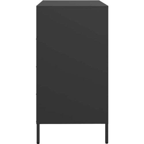  Komoda crna 68x39x73,5 cm hladno valjani čelik Slike