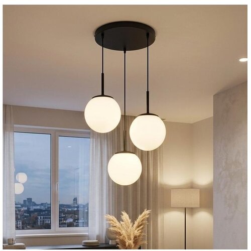Brilagi Luster na sajli MILO 3xE27/60W/230V crna Slike