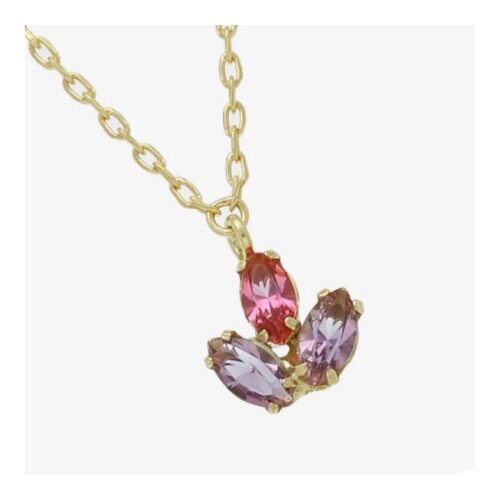 Victoria Cruz lia pink gold ogrlica sa swarovski kristalima ( a4453-05dg ) Slike