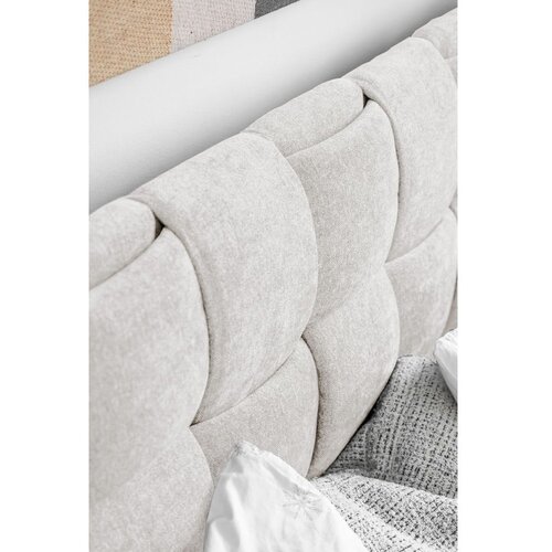 Miuform Krem tapecirani bračni krevet s podnicom 180x200 cm Eve &amp;ndash; Slike