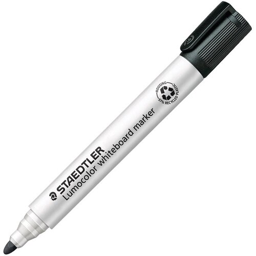  OZNAČEVALEC ZA BELO TABLO 2MM RECIKLIRANI LUMOCOLOR STAEDTLER 351-9 ČRN Slike