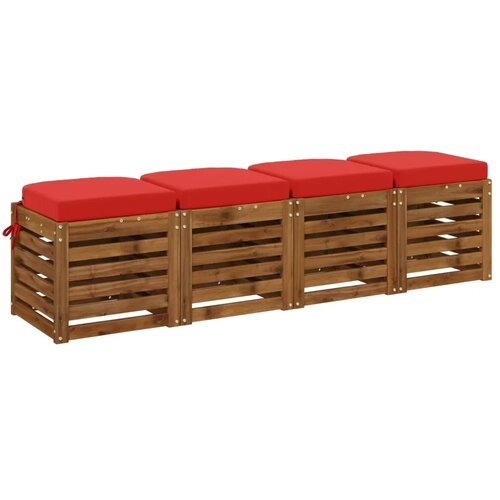  Set jastučića od 4 komada SOEST 4 pcs 100% poliester Crvena - Crvena (poliester) 45 x 45 x 7 cm 4 Cene