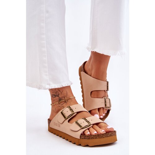 Big Star Classic Women's Slippers LL274478 Beige Cene