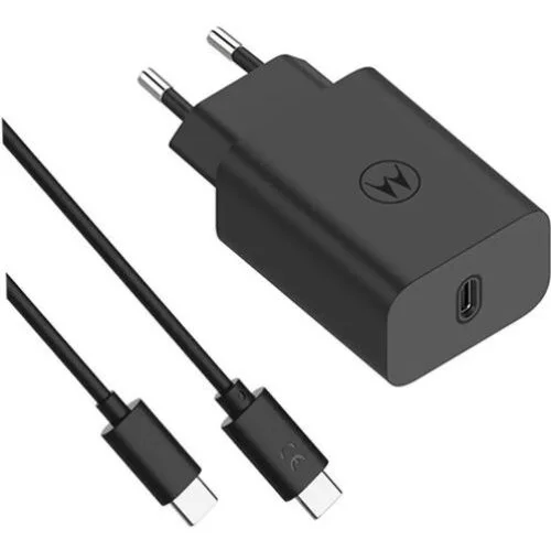 Motorola TurboPower Wall Charger 33W USB-C, 1m C-C cable - punjač, crni