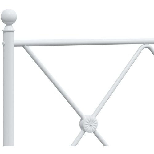  Metalno uzglavlje bijelo 120 cm Slike