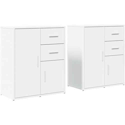 Maison Chic Komoda - Predalnik 2 kosa bela 60x31x70 cm inženirski les, (21721440) Slike