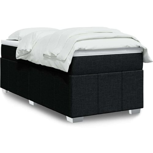 vidaXL Box spring postelja z vzmetnico črna 100x200 cm blago Cene