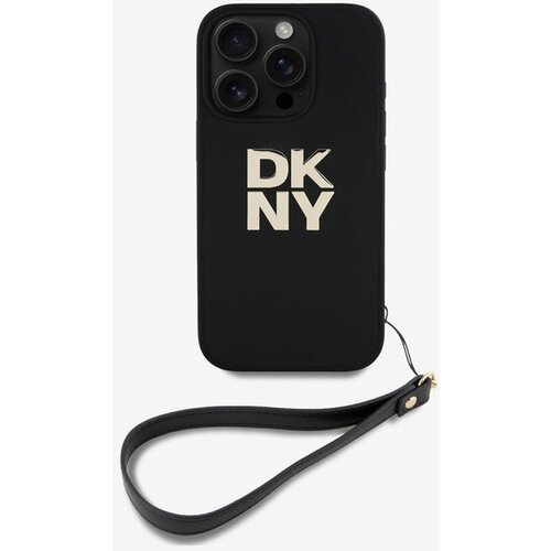 Dkny pu leather stack logo wrist strap iphone 16 pro black ovitek za telefon vijolična Cene