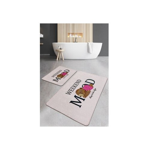 Lessentiel Maison Weekend Mood tepih za kupatilo, 2 komada, roze Cene