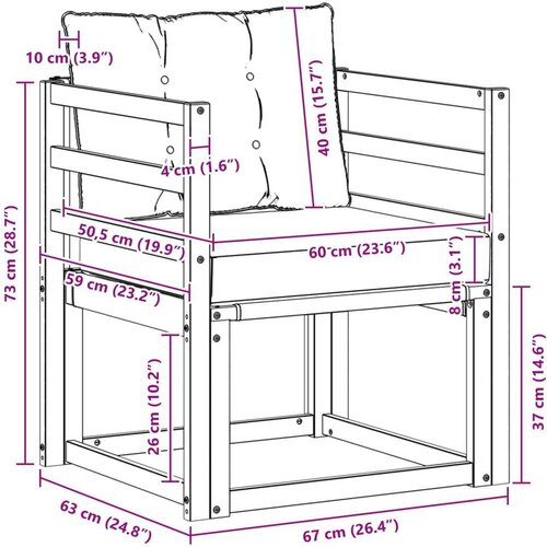  Set vanjskih sofa Čvrsto drvo akacije i Textilene Slike