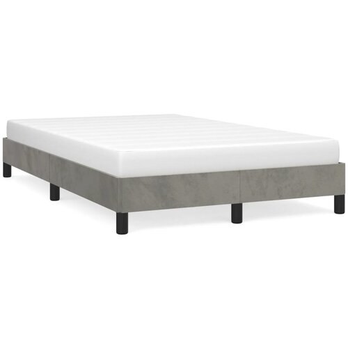 VidaXL Okvir kreveta svjetlosivi 120 x 190 cm bar&amp;scaron;unasti Slike