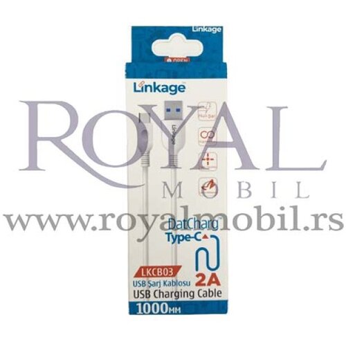  usb kabal linkage LKCB-03 type-c bela 2A Slike