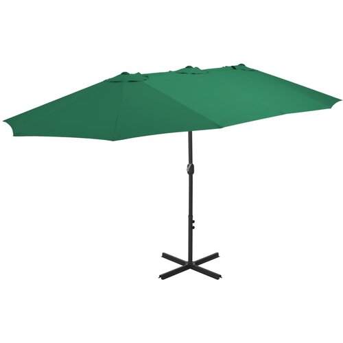  Zunanji senčnik z aluminijastim drogom 460x270 cm zelen Cene