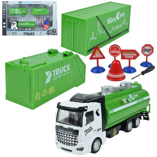 Magic Toys City Truck: Podesivi kamion za prijevoz otpada s kotačima i oznakama 19cm Slike