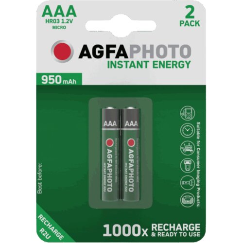 Agfa Punjiva baterija, AAA, 1.2 V, 950 mAh, blister 2 kom. &amp;ndash; R2U Micro Slike
